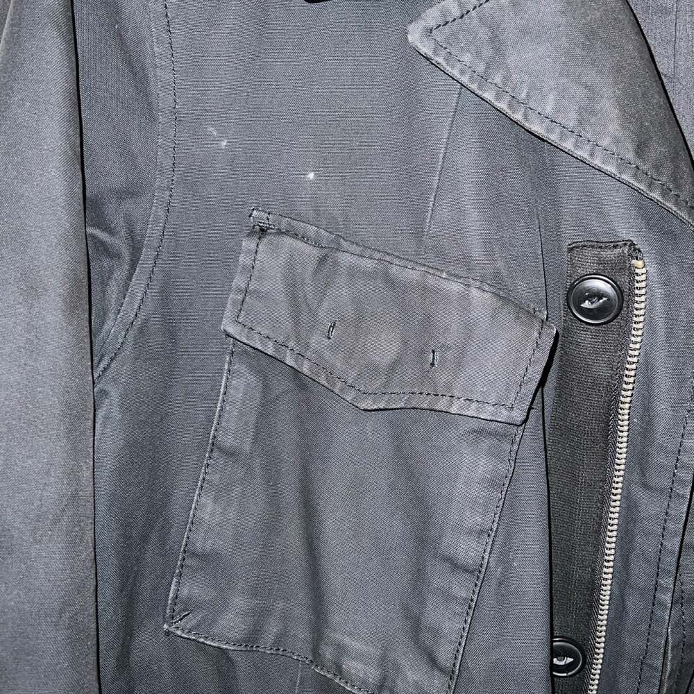Men’s Gap military jacket lightweight dark grey  medium - Picture 7 of 8